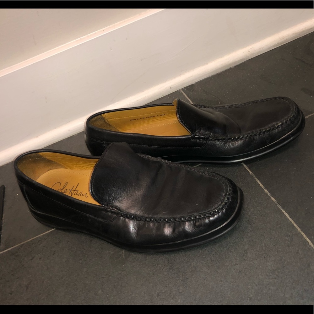 Cole Haan Black leather loafers